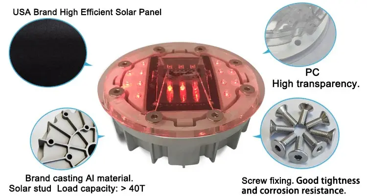 
Aluminum Cat Eye Pavement Marker LED Solar Road Stud 