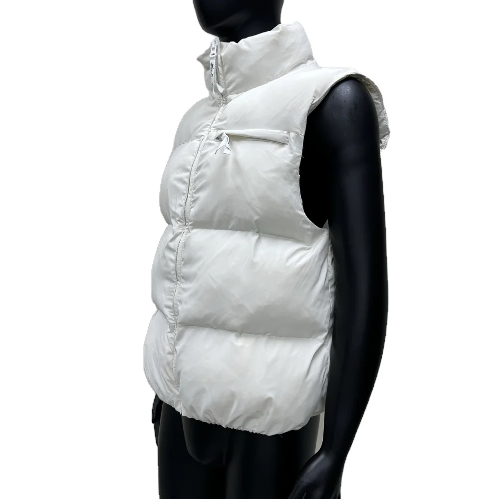 Bomber Jacket Sleeveless Cotton Waistcoat High Quality Men and Women's Winter with Padded Down Spot-serialized Custom Brand