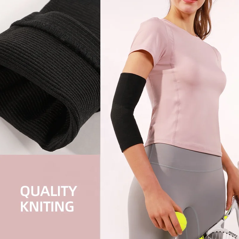 JINGBA Manufacturer Soft Knitted Compression Elastic Elbow Brace Baseball Basketball Volleyball Training Elbow Sleeve Bands