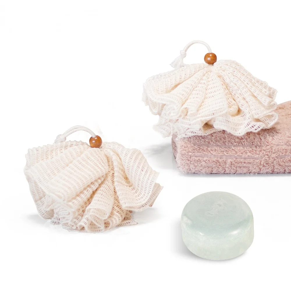 Natural loofah Sisal bath ball linens mesh body scrub bath sponge exfoliating Washcloth