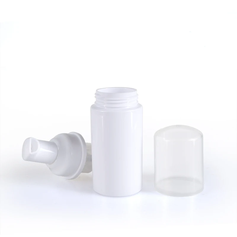 China manufacture White Blue PET Plastic  Cosmetic Liquid Soap dispenser with Foam Pump Bottle
