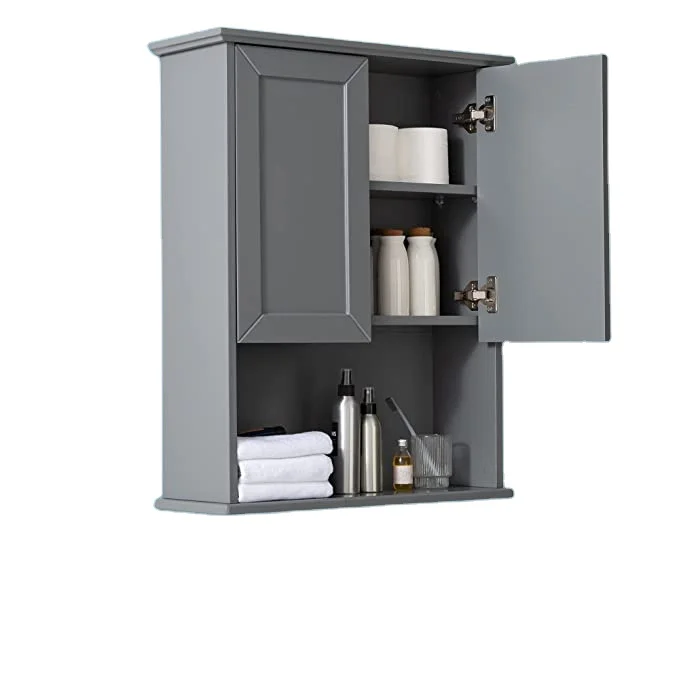 Китайский завод настенный шкаф с дверями и регулируемыми полками белого