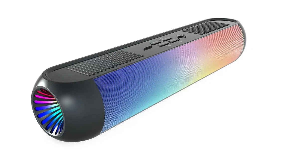 Беспроводная стерео колонка с поддержкой bluetooth Hi-Fi объемный бас Rgb Tws звуковая