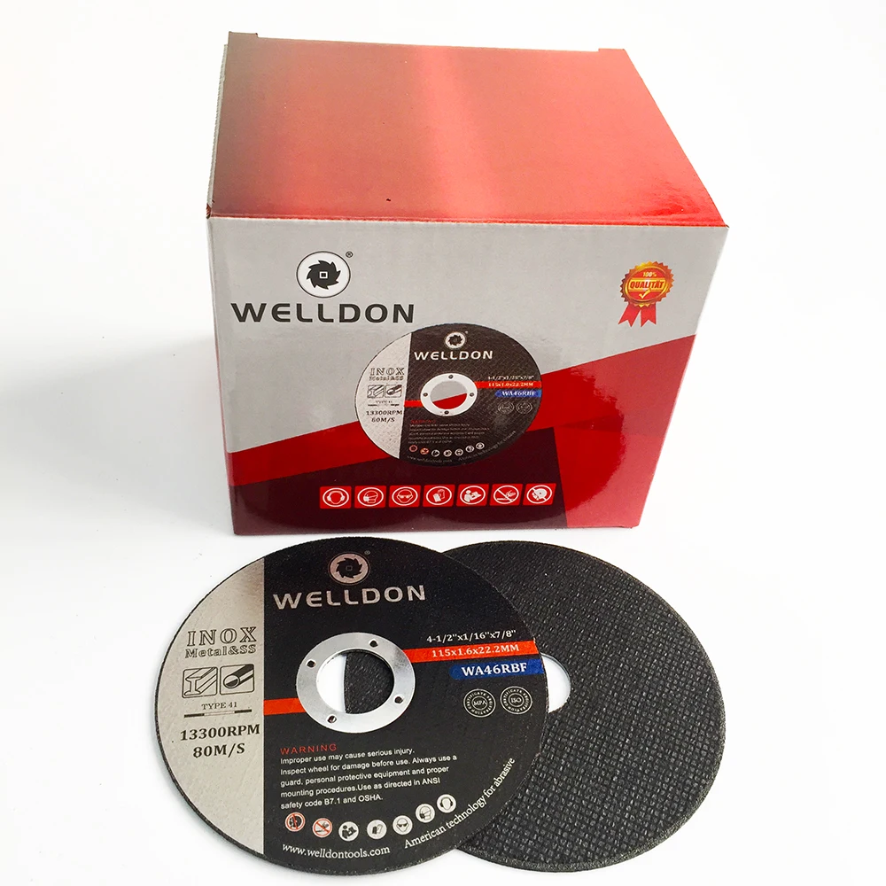 RTS 115 1.6 metal cutting / slitting discs 115mm cut disk 4.5 in abrasive matel cutting wheel set cutter 4 1/2 inox zhengzhou