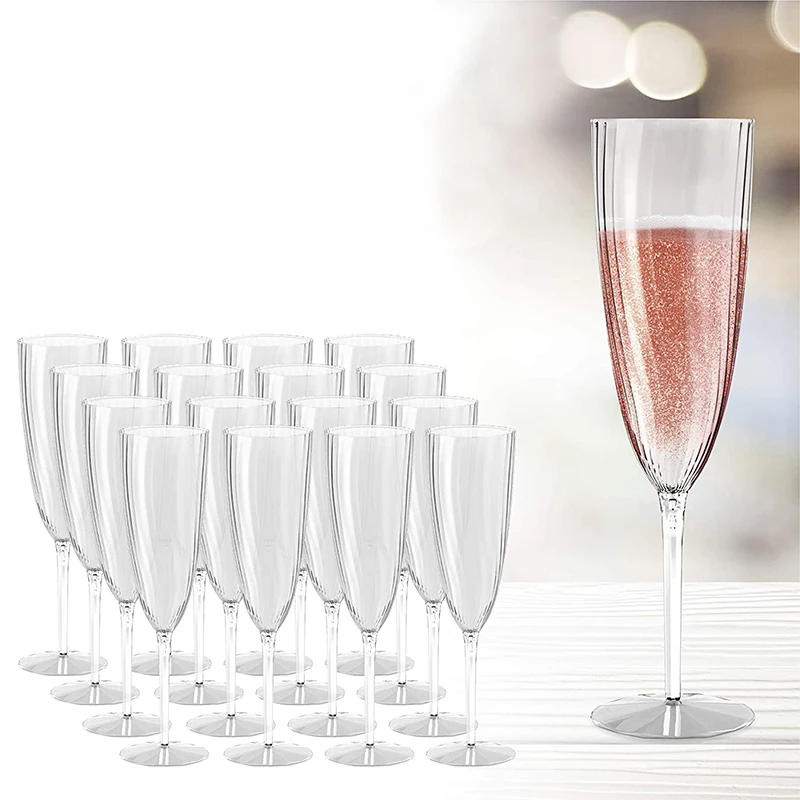 Factory supply plastic champagne flutes disposable
