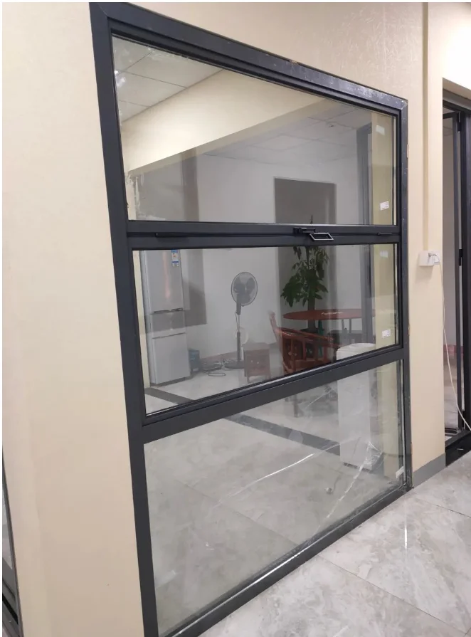 upward bi-fold aluminum glass windows