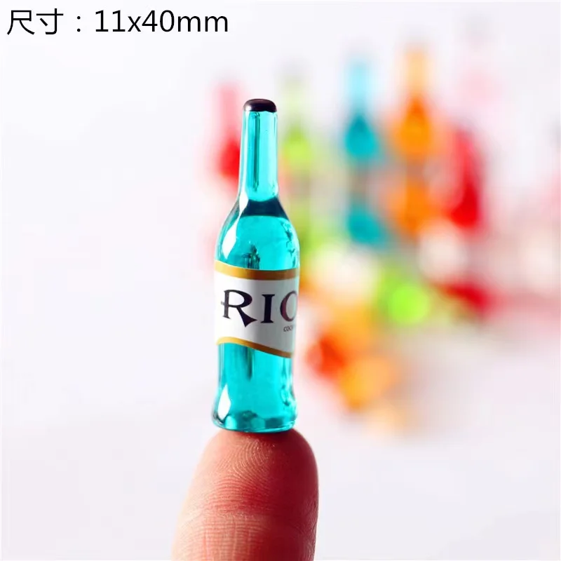 Doll house accessories 1:12 dollhouse miniature drink bottle Mini RIO mini food play miniature refrigerator DIY accessories