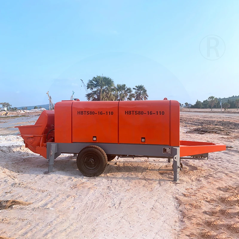 Zhenheng 60 M3/H Electric Concrete Pump Truck For Sale In Egypt 60 M3 Concrete Pump With Remote Control