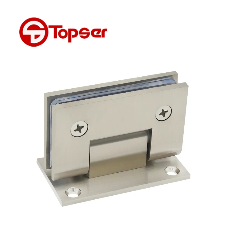 Sliding Door 90 Degree Solid Brass Wall Mount Full Back Plate Shower Glass Door Pivot Hinge Hardware