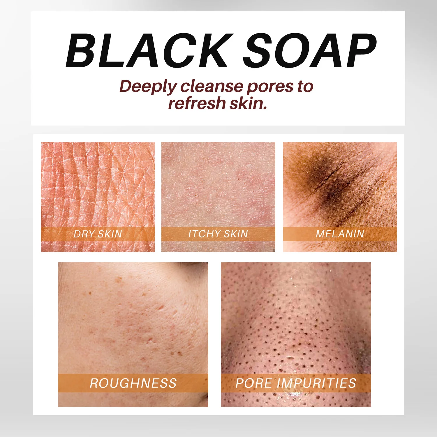 New Upgrade organic clean moisturize exfoliation Skin care Soap Soap base handmade black soap