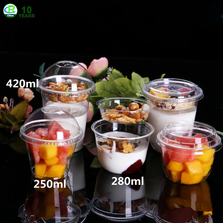 Custom Logo Print PET Plastic Clear Small Cups 2oz 3oz 4oz 5oz 6oz Sauce Tasting Ice Cream Cups