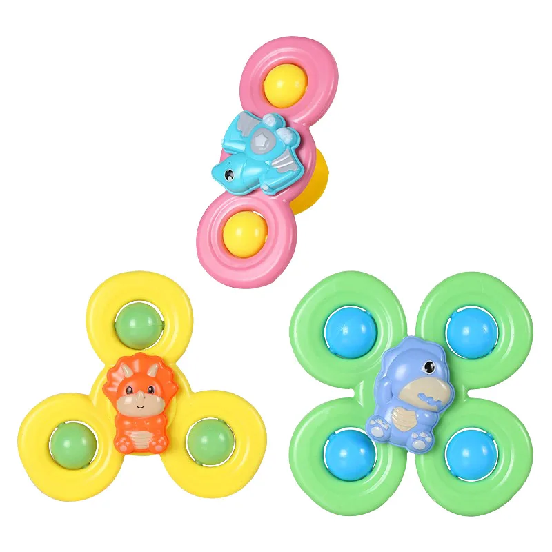 3 pcs Baby Bath Toy Suction Cup Fidget Spinners Spinning Toys For Kid