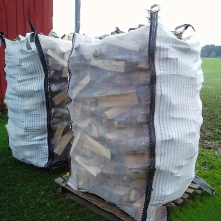 Hot Promotion Ventilated Jumbo Firewood Breathable Mesh Big Bulk FIBC PP Bag for Packaging and Storage
