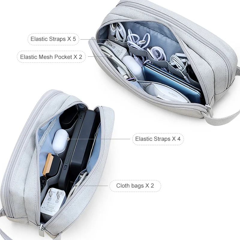 Cable Storage Bag Waterproof Digital  Organizer Portable USB Data Line Charger Plug Storage Bag Travel Cable Organizer