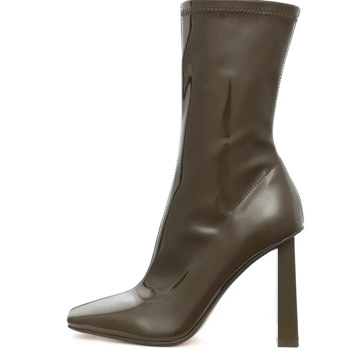 Women Ankle Boots Waterproof Ankle Boots High Heels Elegance Square Toe Wintertime and Autumn ankle boots for women and laddies