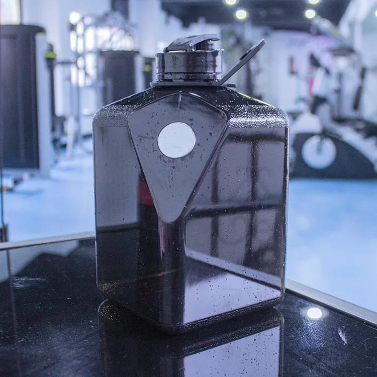 2.7L BPA FREE Motivational Gym Fitness Sports Tritan Water Bottle with time marker and Magnetic Cell Phone Holder