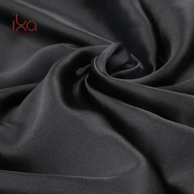 Black 22mm Queen Size Plain Dye Silk Satin Anti Aging Soft Pillow Case Cover Luxury