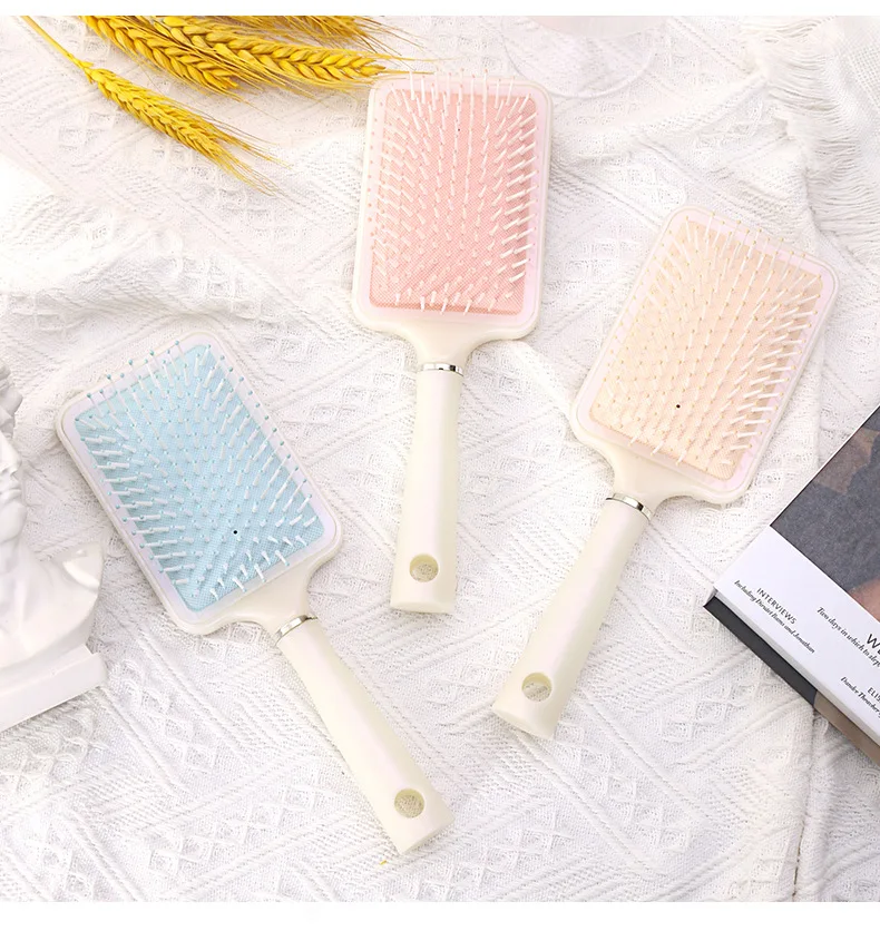 2024 Girl Hair Comb Scalp Massager Cushion Teasing Airbag Massage Paddle Detangling Hair Brush With Hair Brush For Women Girl