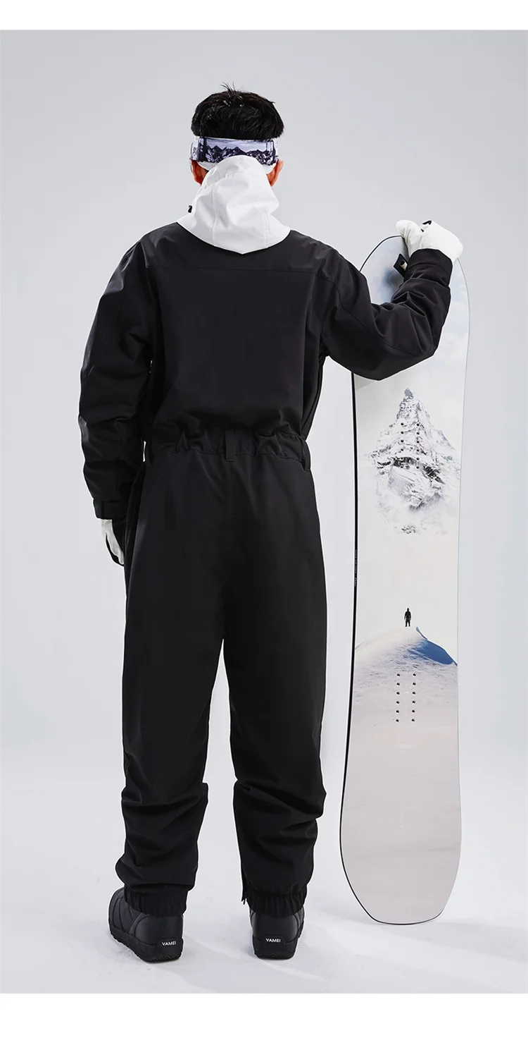 OEM unisex conjoined adult men and women hooded thickened ski jackets snowboard jackets jumpsuits snowsuits traje de esquiar