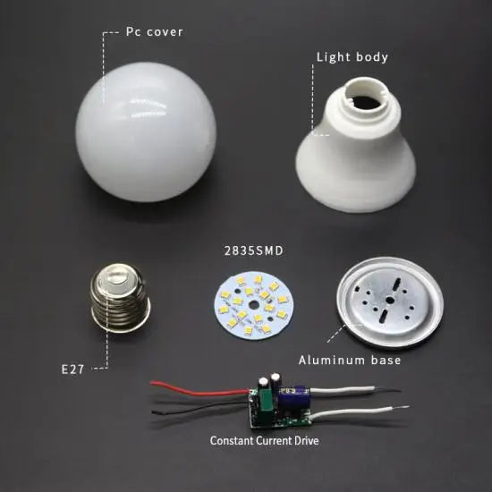 2021 CKD SKD 100LM/W aluminum 7w 9w 12w A60 E27 led lights led bulb lights
