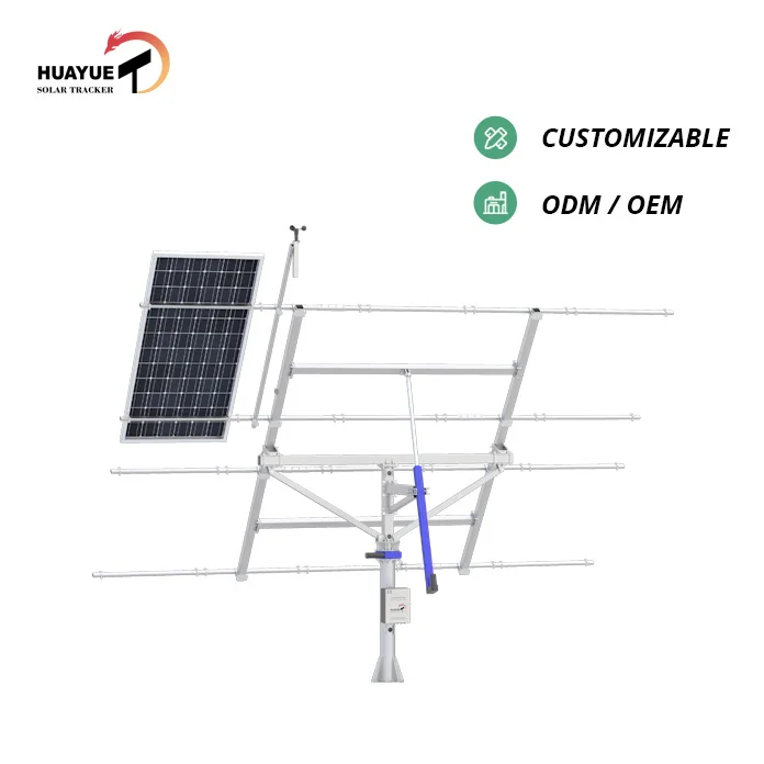5KW 6KW HYS-10PV-144-LSD Rational construction dual axis sun tracker solar tracker price solar tracker
