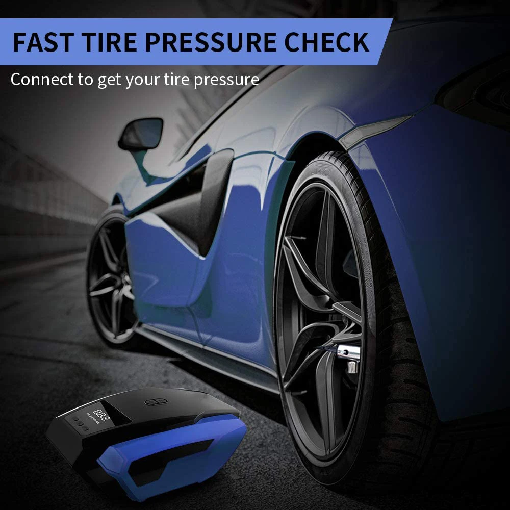 Dropshipping Black ABS Car Tyre Inflator portable Car Air Pump 12V Air Compressor car turnip inflators