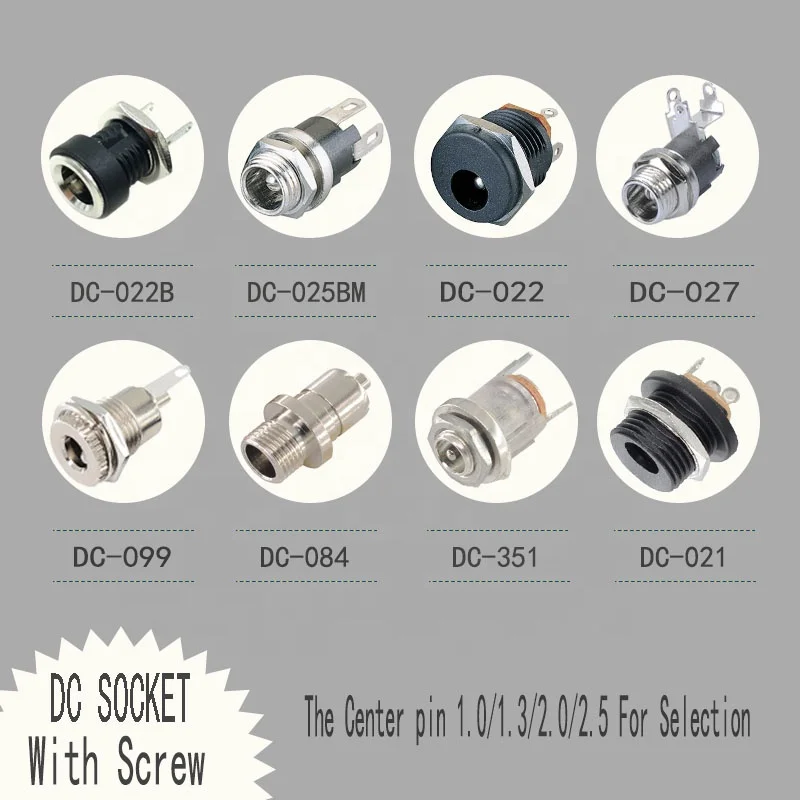 Wintai-tech DC-022 5.5 2.1 mm dc jack 12v power connector types dc power socket