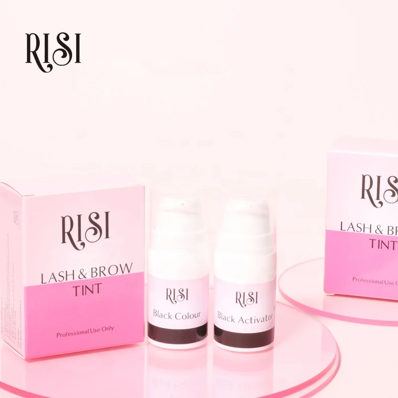 RISI Заводская распродажа, набор длительных оттенков для бровей без стимуляции, натуральный аромат 2 в 1, оттенок для бровей, частная марка, оттенок для бровей