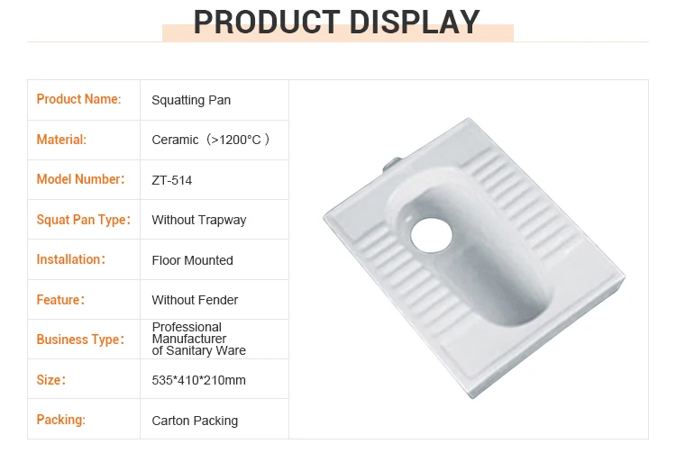 
High quality cheap sanitary ware wc ceramic porcelain squatting pan toilet 