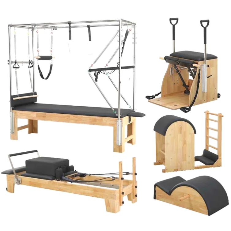 Распродажа, портативный реформер для пилатеса, оборудование для Cadillac, реформер для спортзала, пилатеса, машина из белого дуба для пилатеса, комплект из 5 предметов