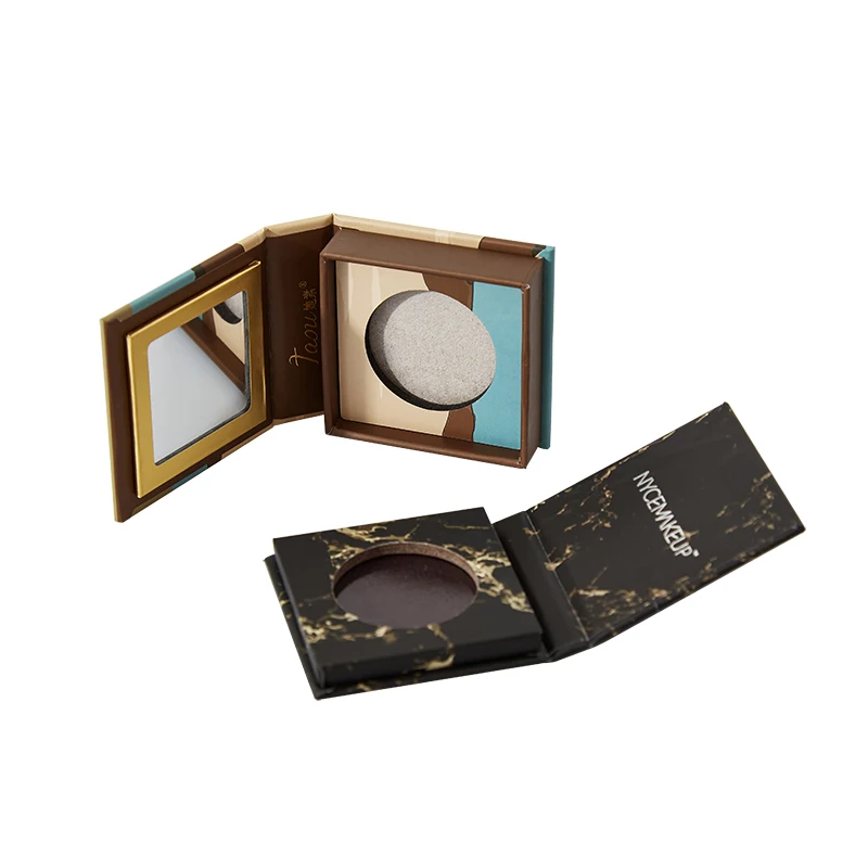 Custom Logo Empty Private Label Cosmetic Eye Shadow Eyeshadow Palette Container Box Case Empty Custom Makeup Eyeshadow Palette