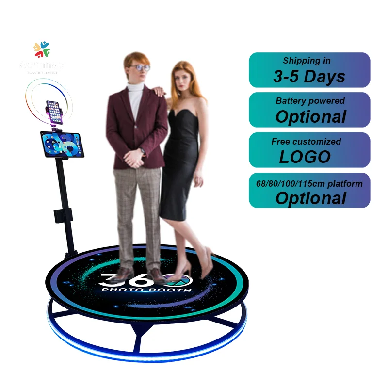 Hot Sale New Portable Selfie 360 Spinner Degree Platform Business Photo Booth 360 Camera Vending Machine 360 Video Booth