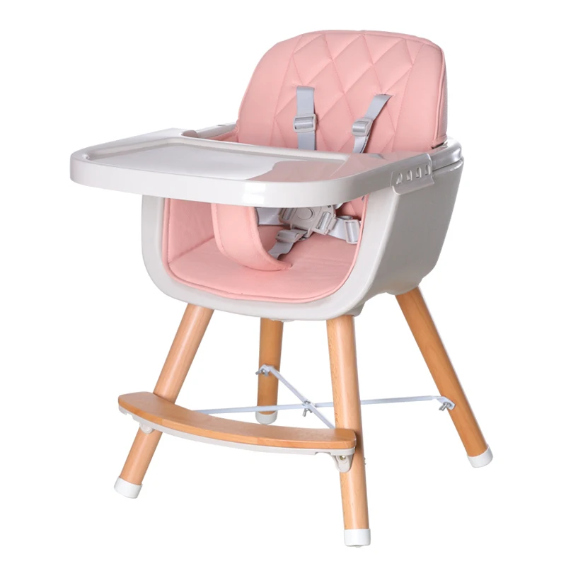 Multifunctional Adjustable Wood High Chair Baby Feeding Plastic Dinning Kids Table And Baby Feeding Chair