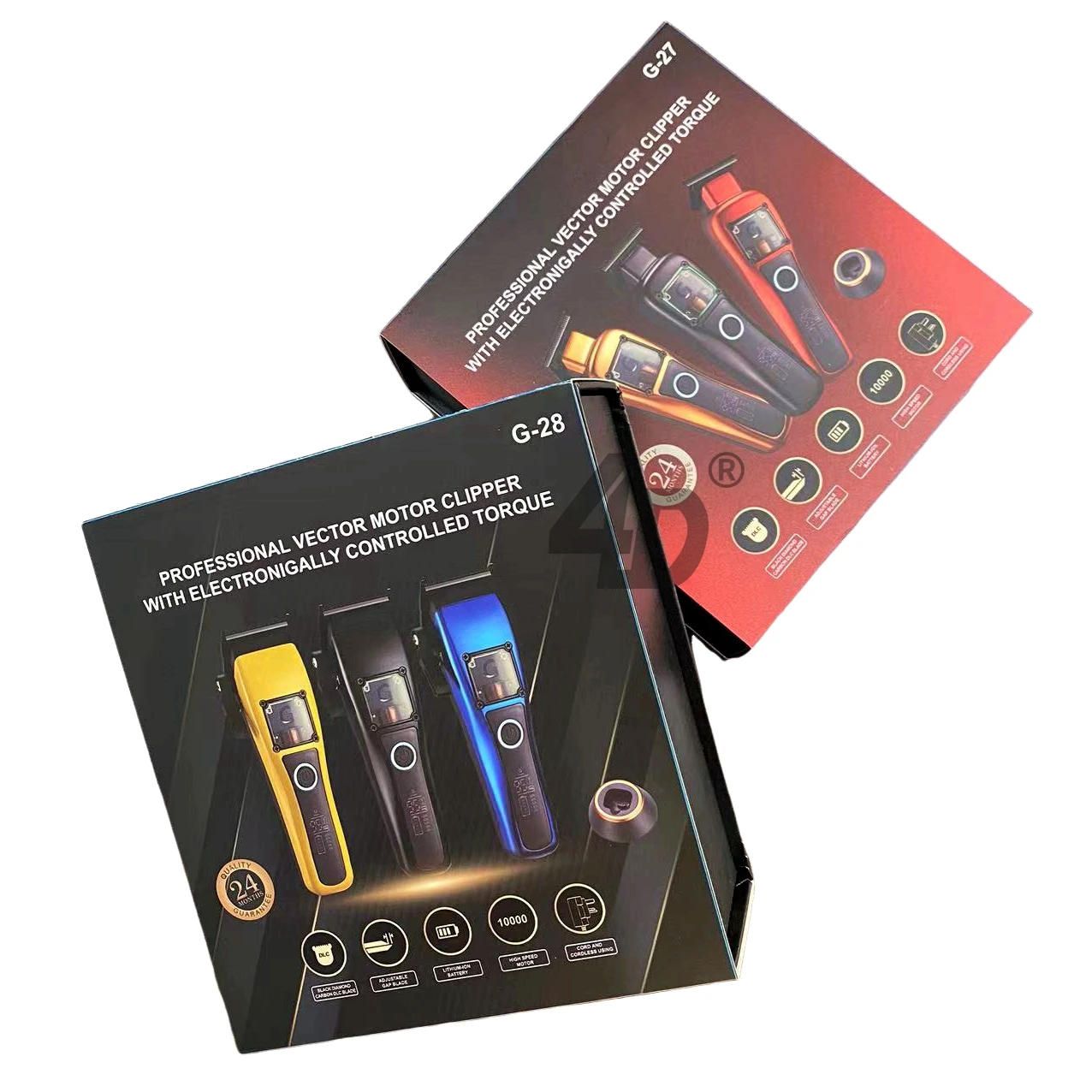 4D G28 9500 RPM DLC blade  High Speed Motor powerful cordless electric professional hair clippers for men