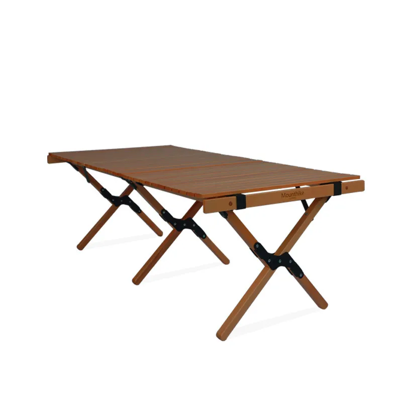 
2021Factory custom black walnut wood outdoor chair camping folding portable table 