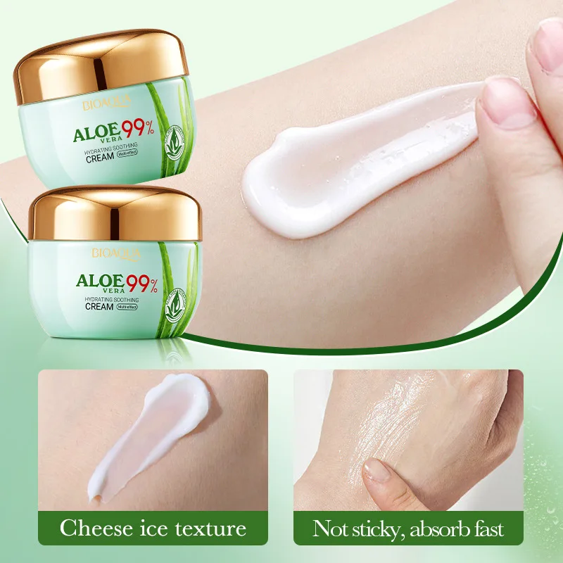 OEM Private Label BIOAQUA Aloe Vera Hydrating Soothing Facial Cream Moisturizing Whitening Face Skincare Beauty Products Firming