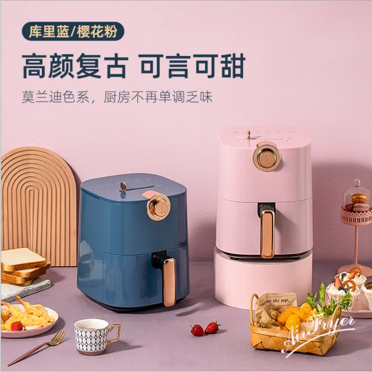MUDIT Hot Selling Air Fryer Deep Electric For Home Cooking Blue And Pink Colors