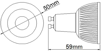 AC90-260V 5W Mr16 Gu10 Led 50 Watt Halogen Equivalen Focos led gu10 Spotlights