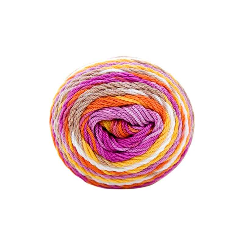 Низкая цена радужная мерсеризованная 100% хлопчатобумажная пряжа Yarncrafts для ручного вязания