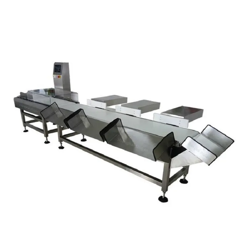 4 level 5 sorting alarm checkweigher fish sorting machine online multi-stage check weigher check weight machine