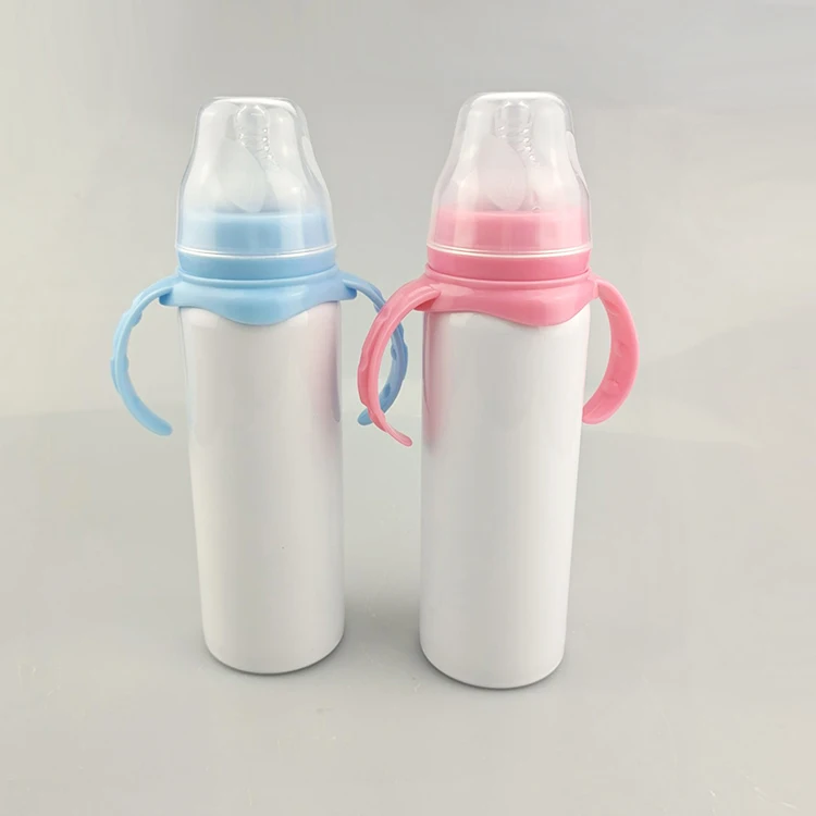 Доставка со склада в США, Детская кружка Sippy объемом 8 унций, Детская кружка из нержавеющей стали, бутылка для молока и воды, сублимационные заготовки, кружка Sippy