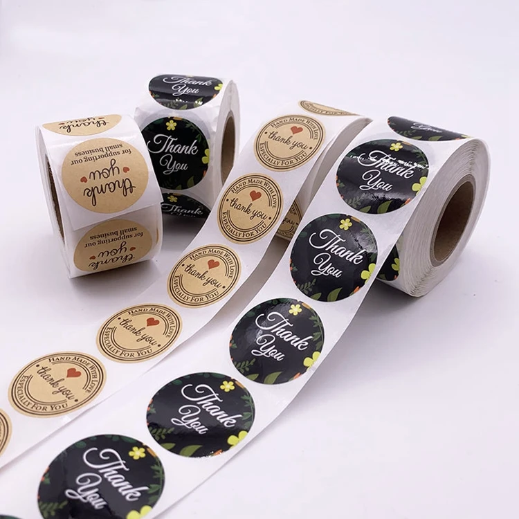 Golden Letters Gift Label Sticker Thank You Sticker Label For Candles