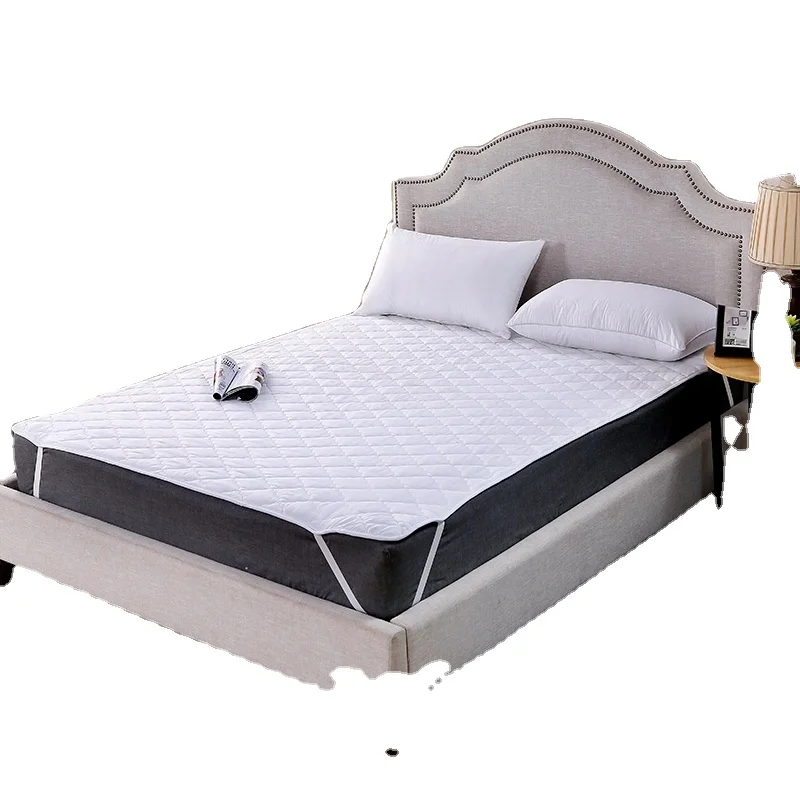 Hot Sale 100% Polyester Mattress Protector Comfortable Soft Microfiber Filling Mattress Cover for hotel and home use