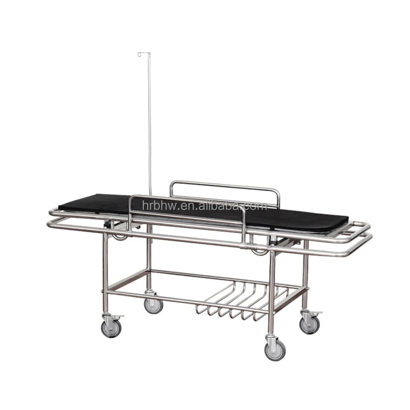 Hospital  Emergency Room Medical Mobile Stainless Steel Emergency Stretcher
