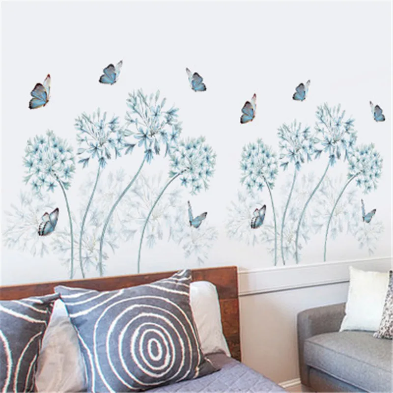 Large flowers and butterflies waterproof modern design decorative wall mural TV background landscape wallpapers