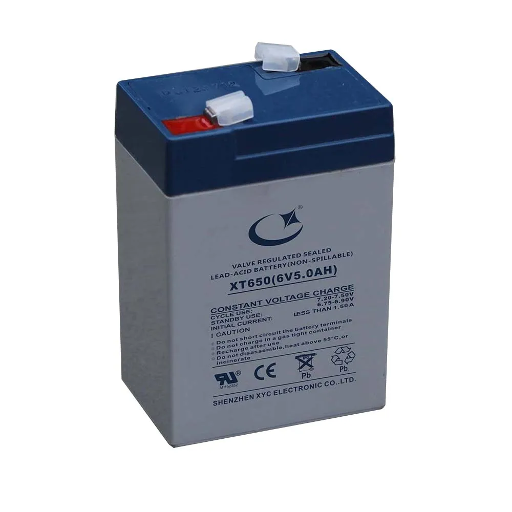 6V 4Ah rechargeable sealed lead acid battery for portable lamp