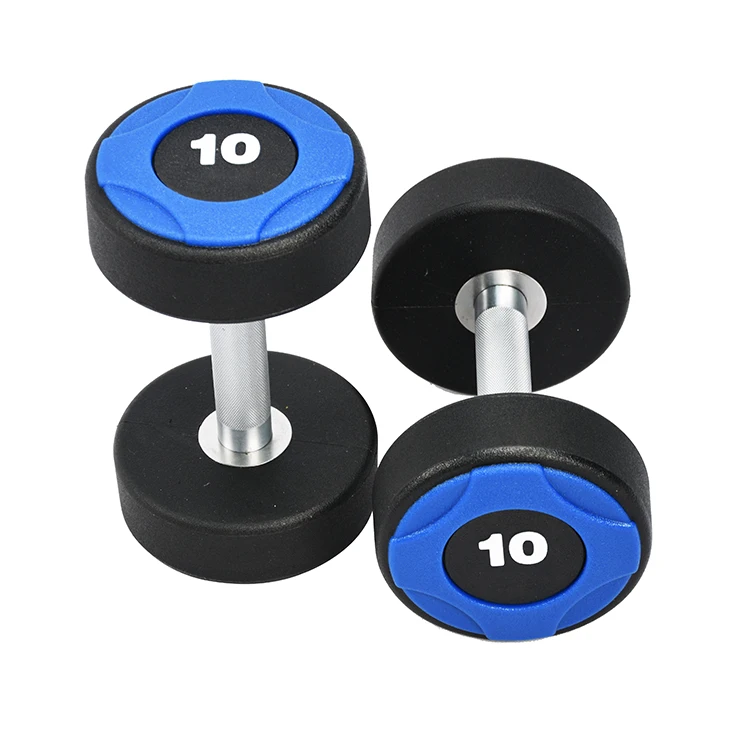 2019 Cheap Commercial Fitness Dumbbell Set China Wholesale Round Pu Gym Dumbbell For Sale