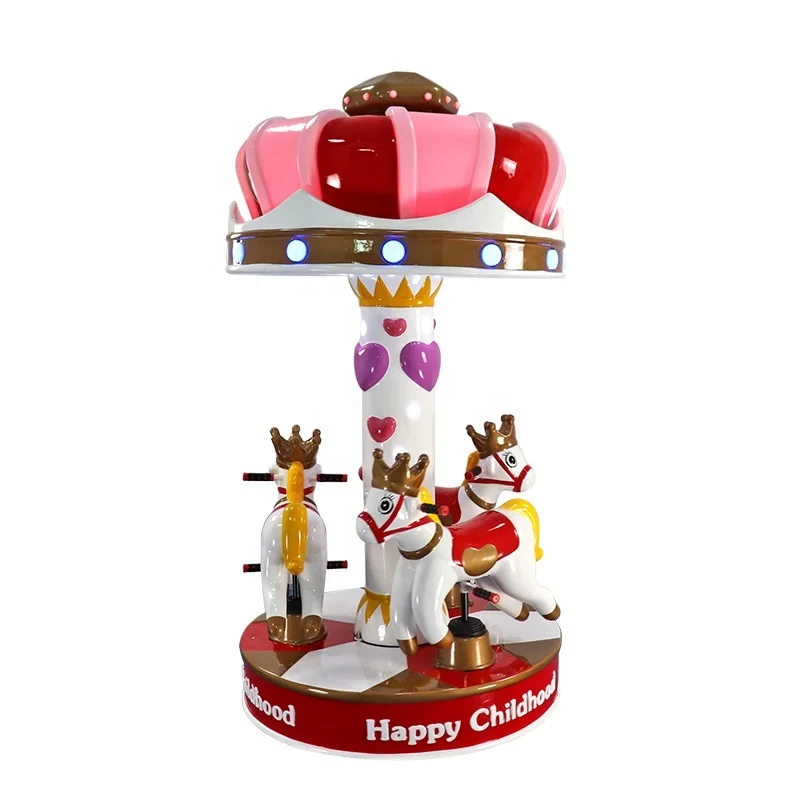 Amusement Coin Operated 3 Players Carousel Kids Arcade Game Machine With Music for Children