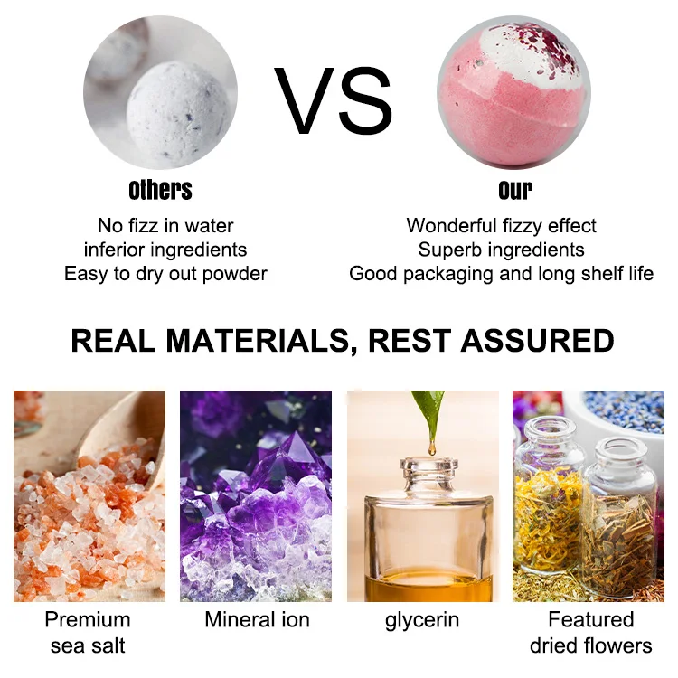 Wholesale Private Label Bath Bomb Bath Ball Set Cleansing Body Care Natural Hand Made Make Skin Relreshed Solt And Smooth