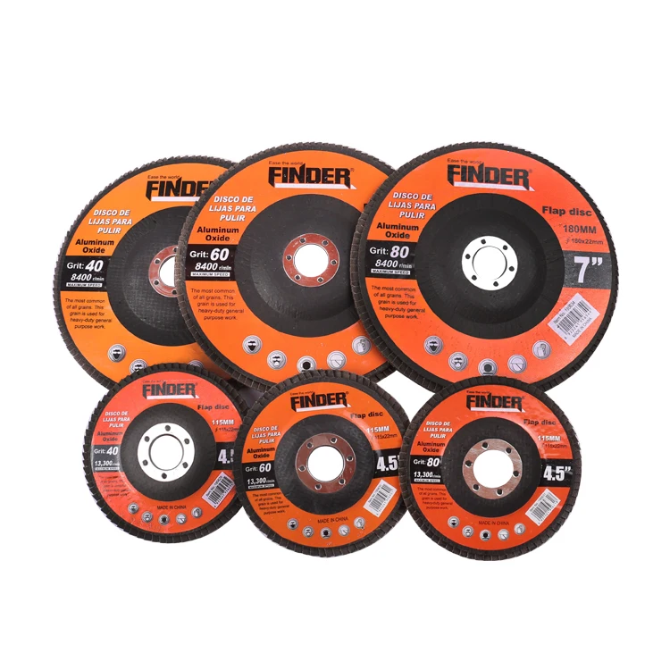 FINDER  P40/60/80*115mm/180mm Abrasive Flap Disc  Good Sharpness And Durability Polishing Metal